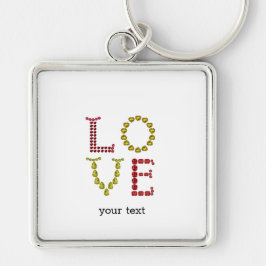 Llavero Amor, rojo y amarillo