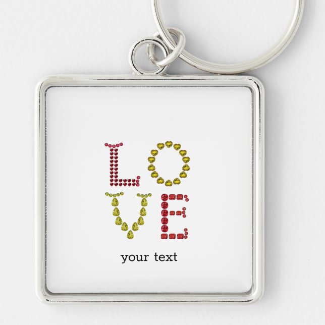 Llavero Amor, rojo y amarillo (Frente)