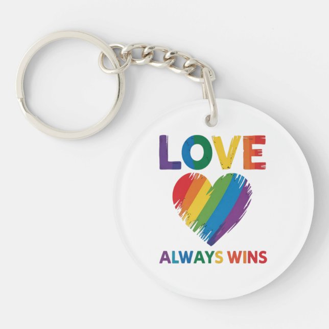 Llavero Amor Siempre Gana LGBT (Frente)