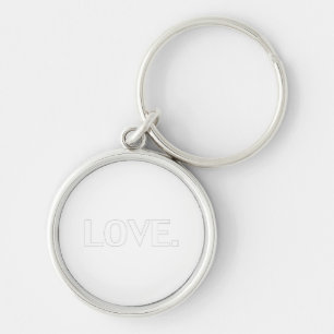 Llavero Amor - Tecla minimalista blanca negra