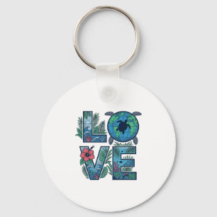 Llavero Amor Tortuga Marina Tierra Tropical