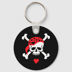 Llavero Amor y bandera pirata