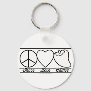 Llavero Amor y chiles de la paz