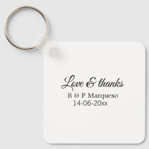 Llavero Amor y gracias añadir nombre de pareja boda añadir