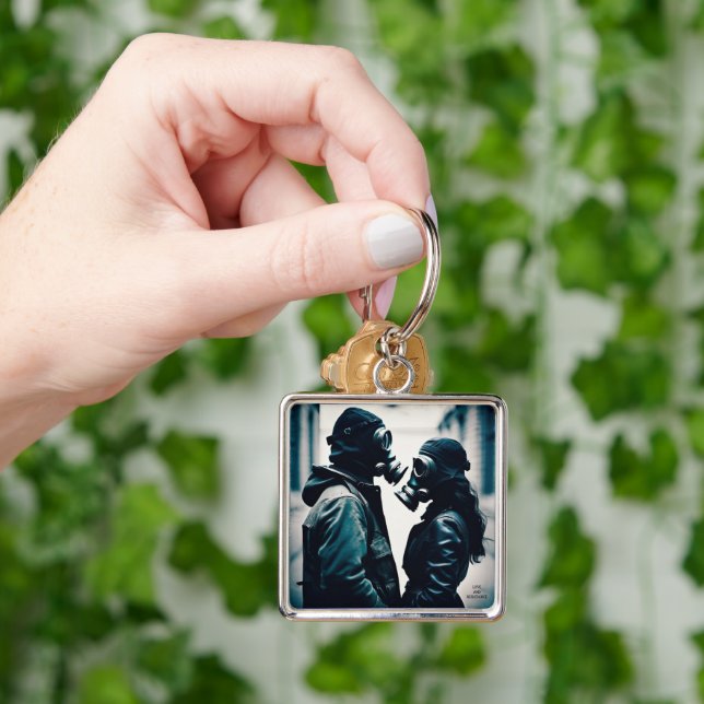 Llavero AMOR Y RESISTENCIA Analógico Premium Metalizado (Mano)