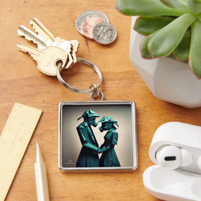 Llavero AMOR Y RESISTENCIA Origami 2 Premium Metalizado (Escritorio )