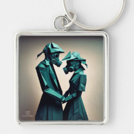 Llavero AMOR Y RESISTENCIA Origami 2 Premium Metalizado