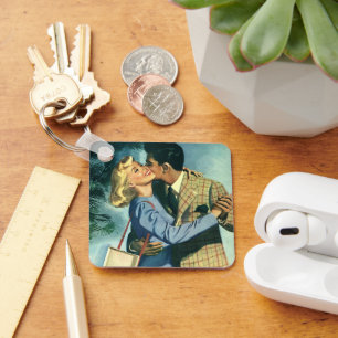 Llavero Amor y romance vintage, baile de Navidad