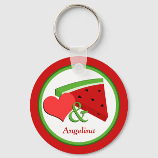 Llavero Amor y sandía - Keychain básico personalizado