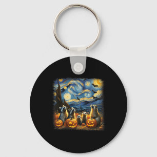 Llavero & Possum Halloween Cae Noche Starry Van Gogh