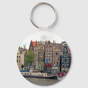 Llavero Amsterdam, casas en el canal