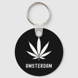 Llavero Amsterdam fumeta hoja de marihuana viaje vacacione
