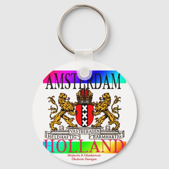 LLAVERO AMSTERDAM HOLLAND KEYCHAIN@MOJISOLA A GBADAMOSI OK (Anverso)
