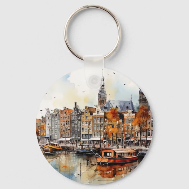 Llavero Ámsterdam, impresión extendida (Anverso)