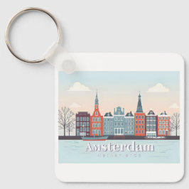 Llavero Amsterdam Países Bajos Damrak Pastel Travel