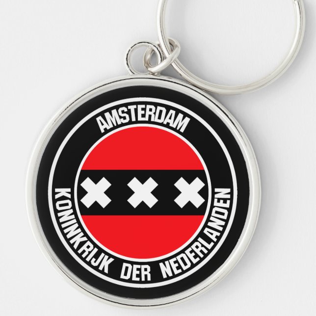 Llavero Ámsterdam Round Emblem (Frente)
