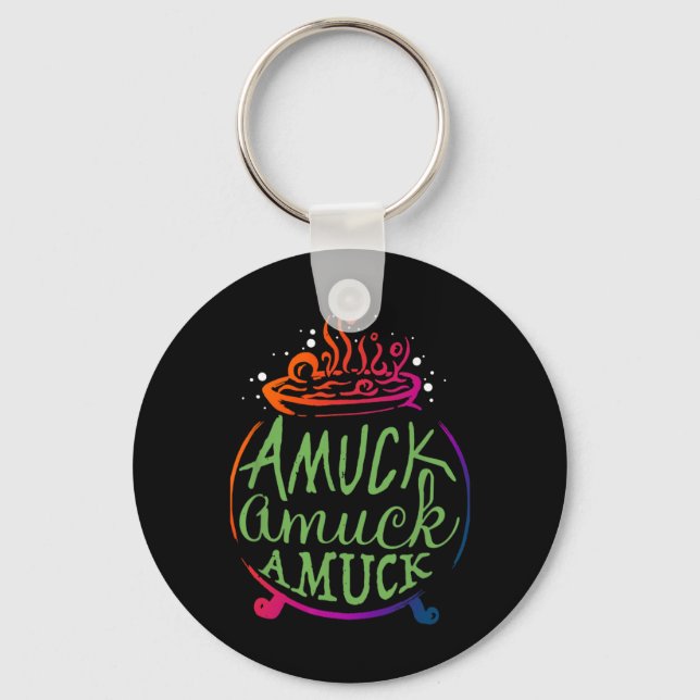 Llavero Amuck Amuck Amuck Fun Witch Halloween Regalo (Anverso)