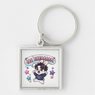 Llavero Amuleto de bolsa de fandom de conejo callejero de