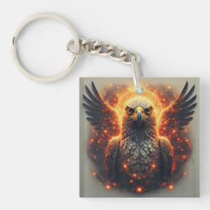 Llavero 🦅 Amuleto de Visión de Águila de Energía Cósmica 