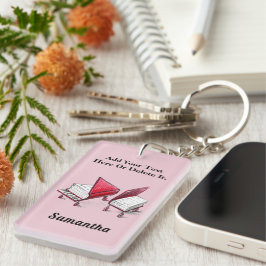 Llavero Añade Tu Nombre Mi Otro Libro Es Un Rosa De Piano