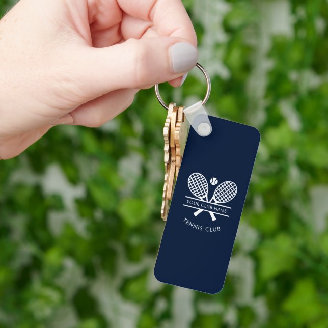 Llavero Añadir el nombre y la dirección de retorno del clu (Mano)