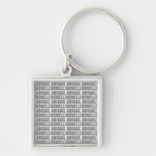 Llavero Añadir nombre minimalista negrita moda gris modern