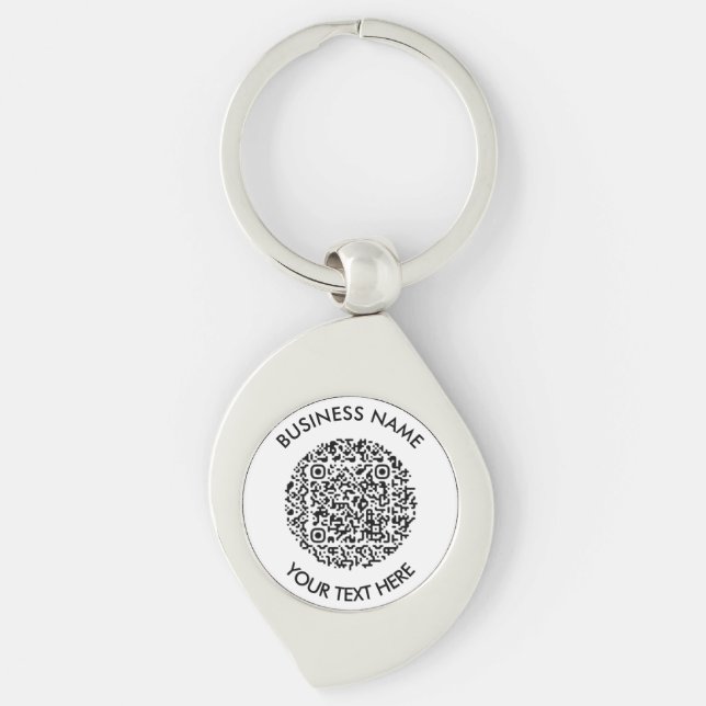 Llavero Añadir su propio análisis de código QR redondo Sim (Anverso)