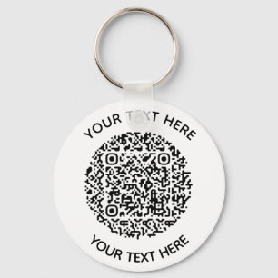 Llavero Añadir su propio código QR redondo Exploración mín