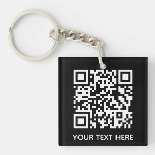 Llavero Añadir su propio código QR vínculo de menú Escanea