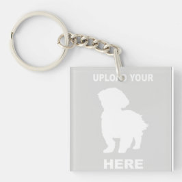 Llavero Añadir una foto de perro de Cavachon personalizada