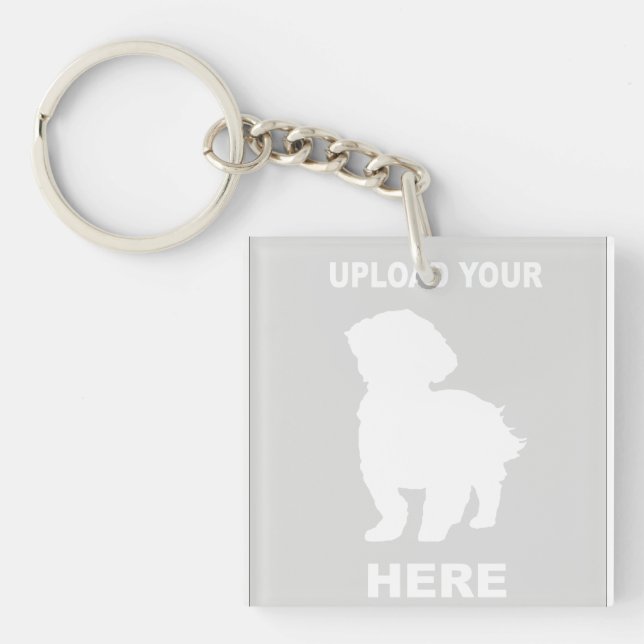 Llavero Añadir una foto de perro de Cavachon personalizada (Frente)