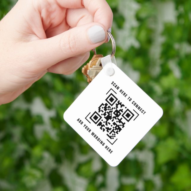 Llavero Análisis de código QR | Keychain promocional de lo (Mano)