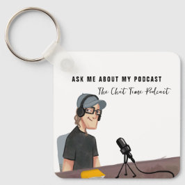 Llavero Análisis de código QR | Promoción de podcast ilust