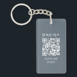 Llavero Analizar mi código QR Sus tarjetas de presentación<br><div class="desc">Analizar mi código QR Su logotipo Tarjetas de visita Keychain</div>