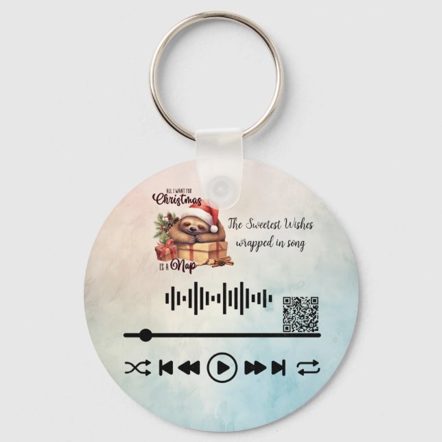 Llavero Analizar vídeo, buscar Navidades KeyChain (Anverso)