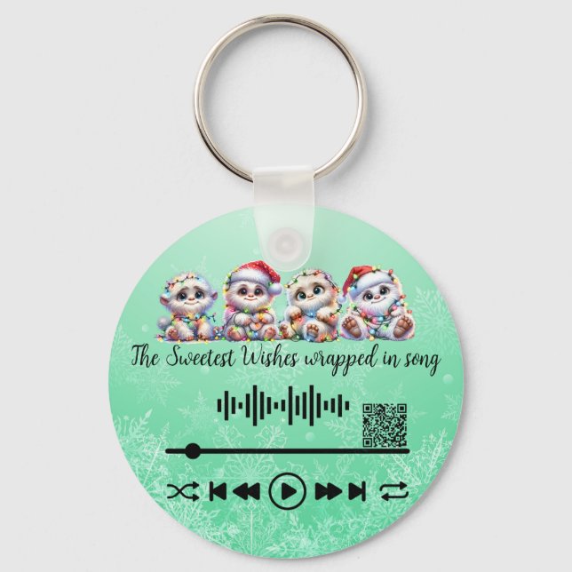 Llavero Analizar vídeo, buscar Navidades KeyChain (Anverso)