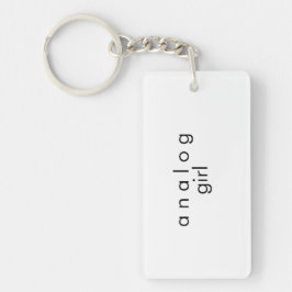 Llavero Análogo de claves de cadena de audio | Doble cara