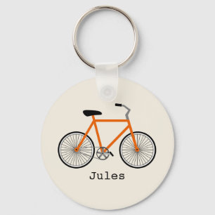 Llavero anaranjado de la bicicleta