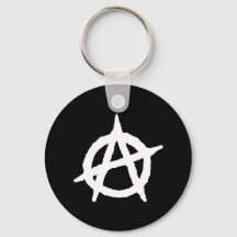 Anarquía - Blanco Negro - Emo - Keychain