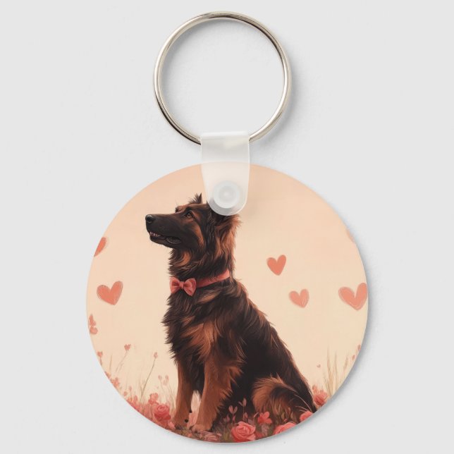 Llavero Anatolian Shepherd con Rosas - El día de San Valen (Anverso)