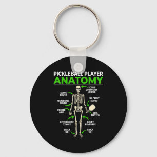 Llavero Anatomía de jugador de pickleball divertido dink p