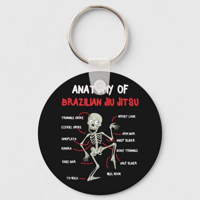Llavero Anatomía Del Esqueleto Brasileño Jiu Jitsu BJJ (Anverso)