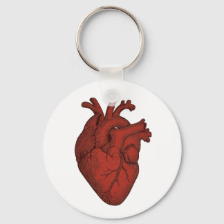 Llavero Anatomical Heart Art Keychain – Vintage Red Illust