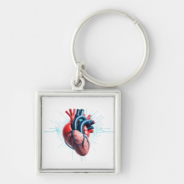 Llavero Anatomical Heart – Artistic Medical Illustration  (Frente)