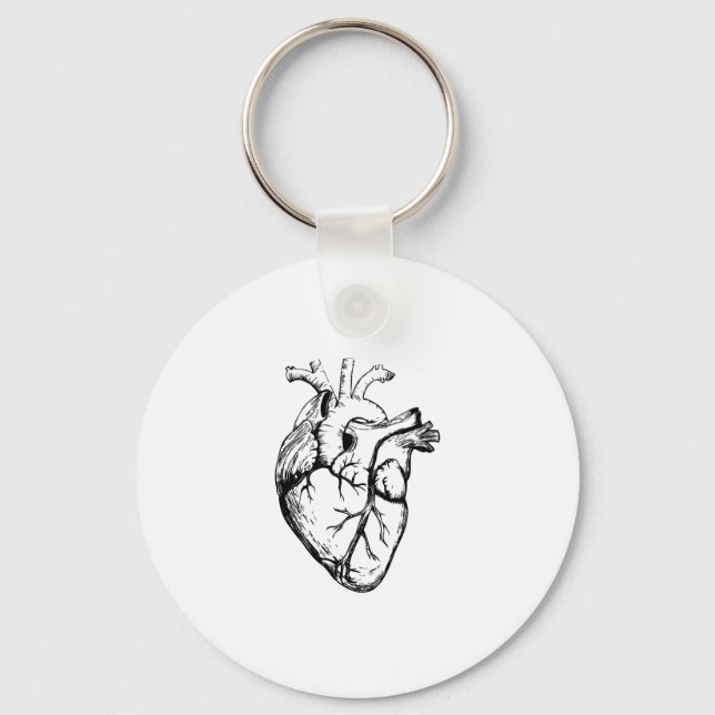 Llavero Anatomical Heart Vintage Line Art (Anverso)