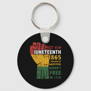 Llavero Ancestros no fueron libres en 1865 4 de julio