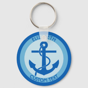Llavero Anchor azul marinero