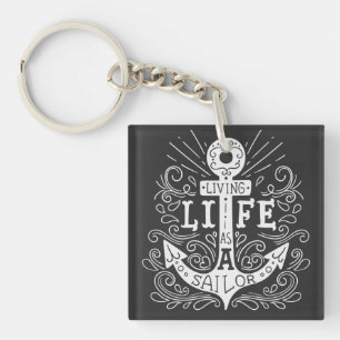 Llavero Anchor Life - Negrita Nautical Keychain