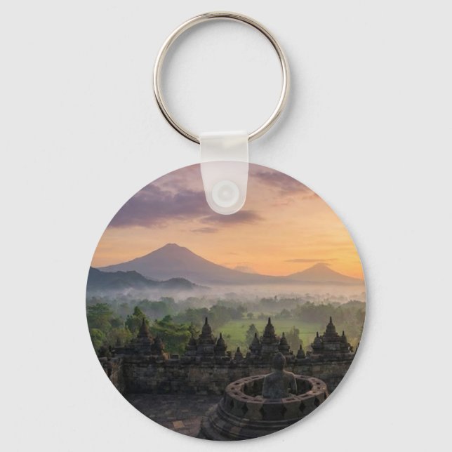 Llavero Ancient Borobudur Temple Java Indonesia Keychain (Anverso)