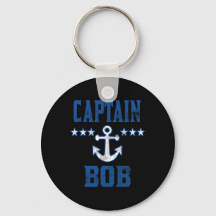 Llavero Ancla del capitán Bob azul vintage de navegación p